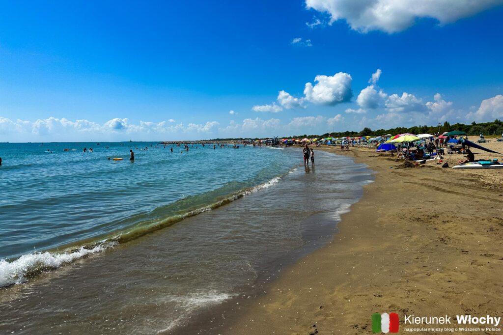 plaża przy kempingu Ca'Savio, Cavallino – Treporti, Włochy (fot. Łukasz Ropczyński, kierunekwlochy.pl)