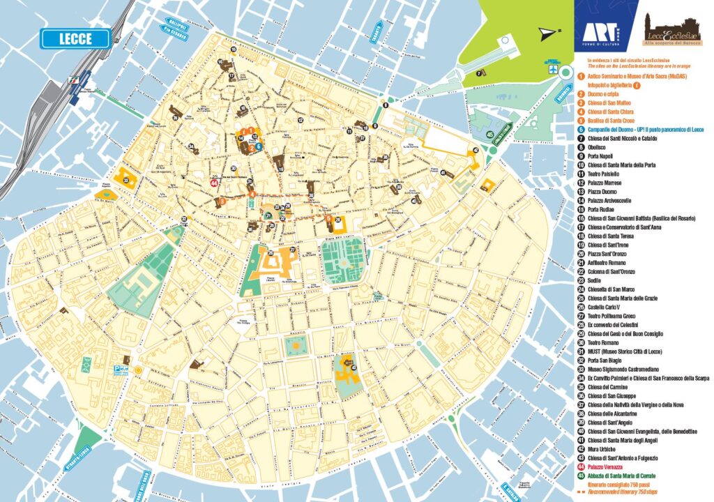 turystyczna mapa Lecce (źródło: chieselecce.it)