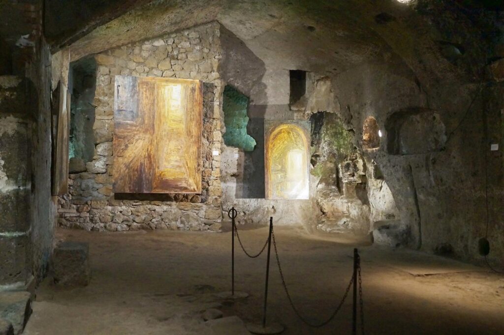 trasa zwiedzania podziemnych tuneli pod Orvieto, Umbria, Włochy