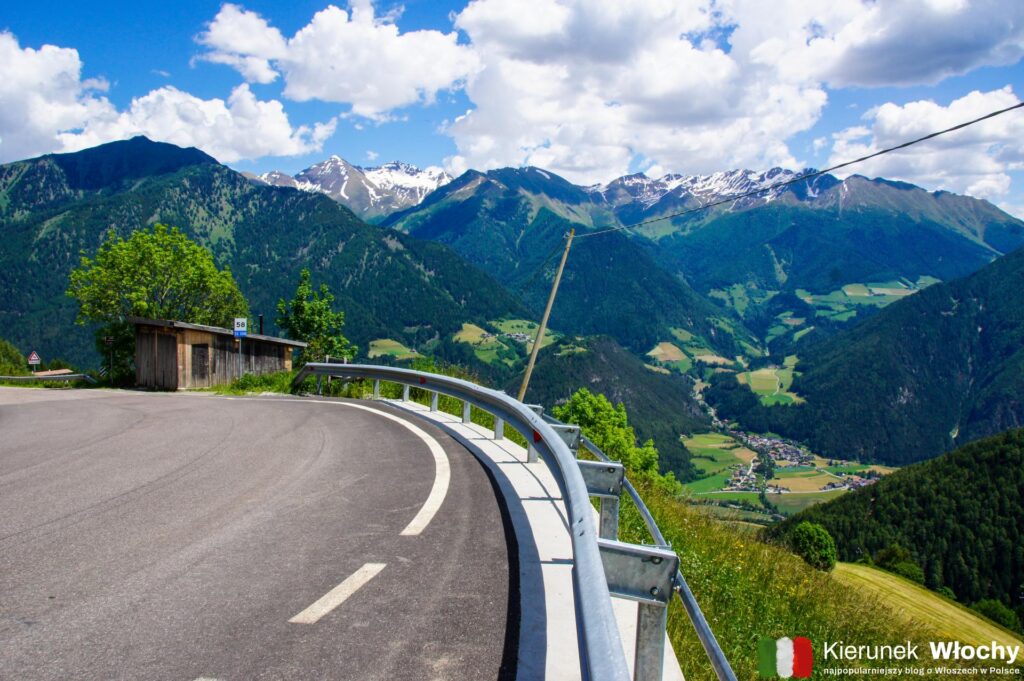 trasa SS508 na Penser Joch / Passo di Pennes, Południowy Tyrol, Włochy (fot. Łukasz Ropczyński, kierunekwlochy.pl)