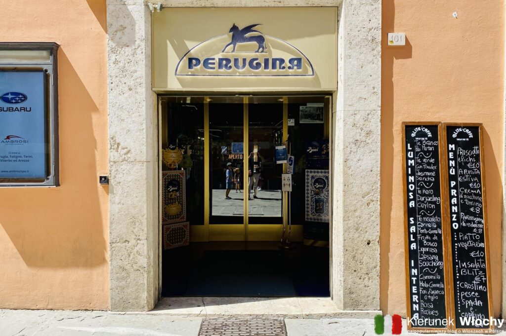kultowy sklep Perugina przy Corso Vannucci, Perugia, Umbria, Włochy (fot. Łukasz Ropczyński, kierunekwlochy.pl)
