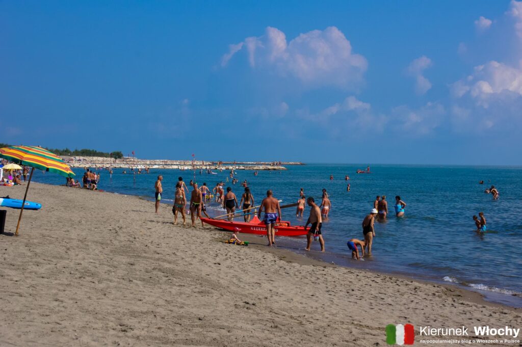 miejska plaża w Rosolina Mare, Wenecja Euganejska, Włochy (fot. Łukasz Ropczyński, kierunekwlochy.pl)