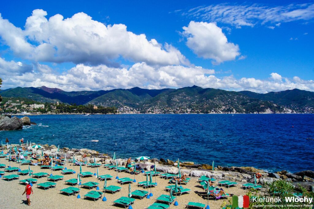 plaża Giò e Rino oddalona jest o 1,5 km od centrum Santa Margherita Ligure, Liguria, Włochy (fot. Łukasz Ropczyński, kierunekwlochy.pl)