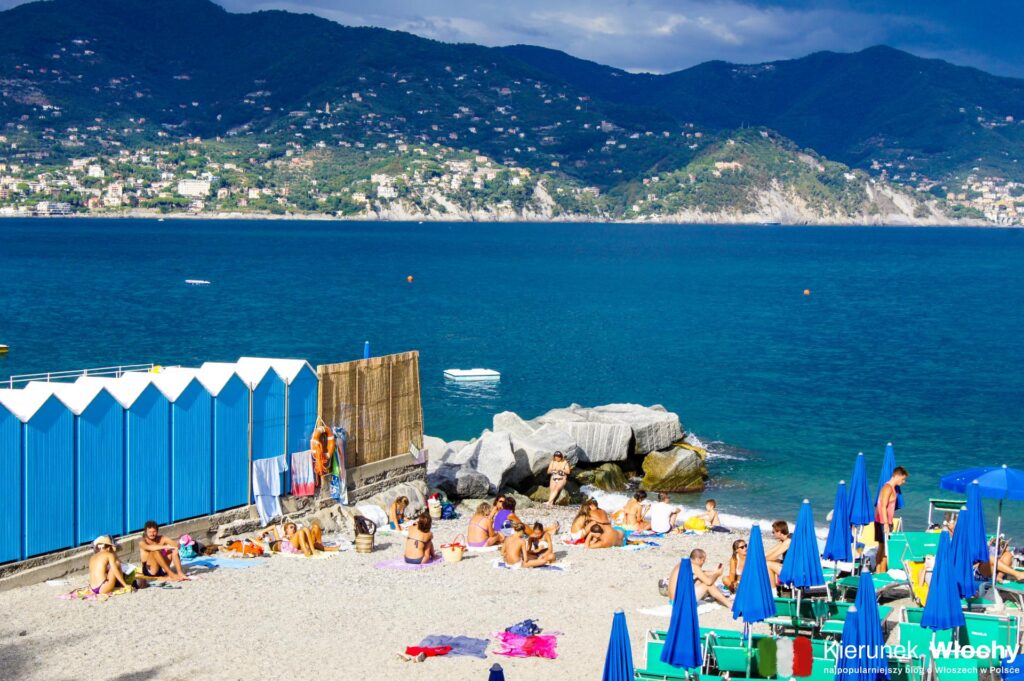 plaża Minaglia w Santa Margherita Ligure, Liguria, Włochy (fot. Łukasz Ropczyński, kierunekwlochy.pl)