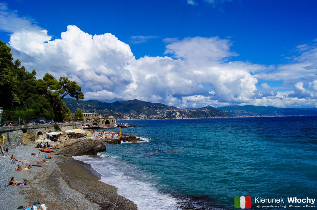plaża Punta Pedale w Santa Margherita Ligure, Liguria, Włochy (fot. Łukasz Ropczyński, kierunekwlochy.pl)