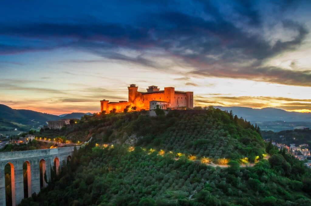 Rocca w Spoleto, Umbria, Włochy