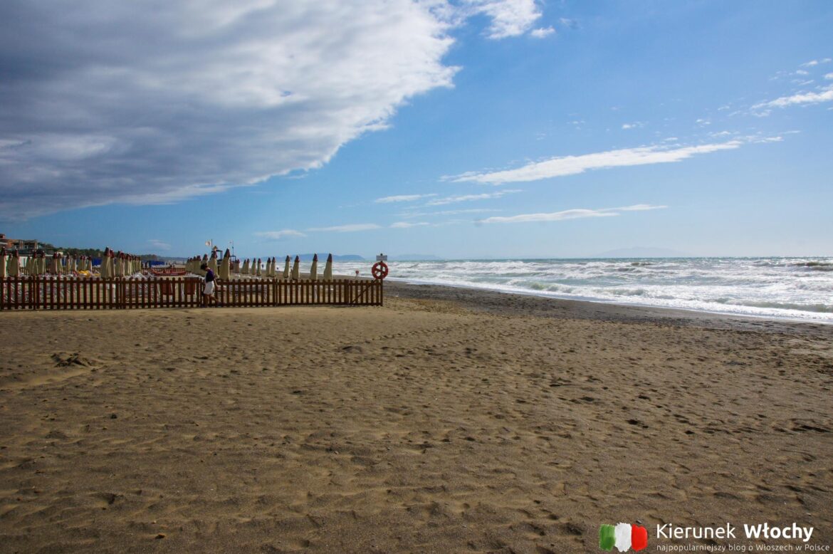 plaża w Marina di Castagneto Carducci, Toskania, Włochy (fot. Łukasz Ropczyński, kierunekwlochy.pl)