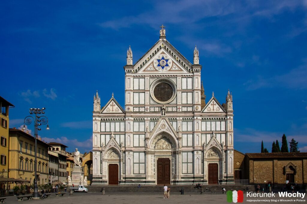 kościół Santa Croce, który jest miejscem spoczynku dla wielu wybitnych mieszkańców miasta, Florencja, Włochy (fot. Łukasz Ropczyński, kierunekwlochy.pl)