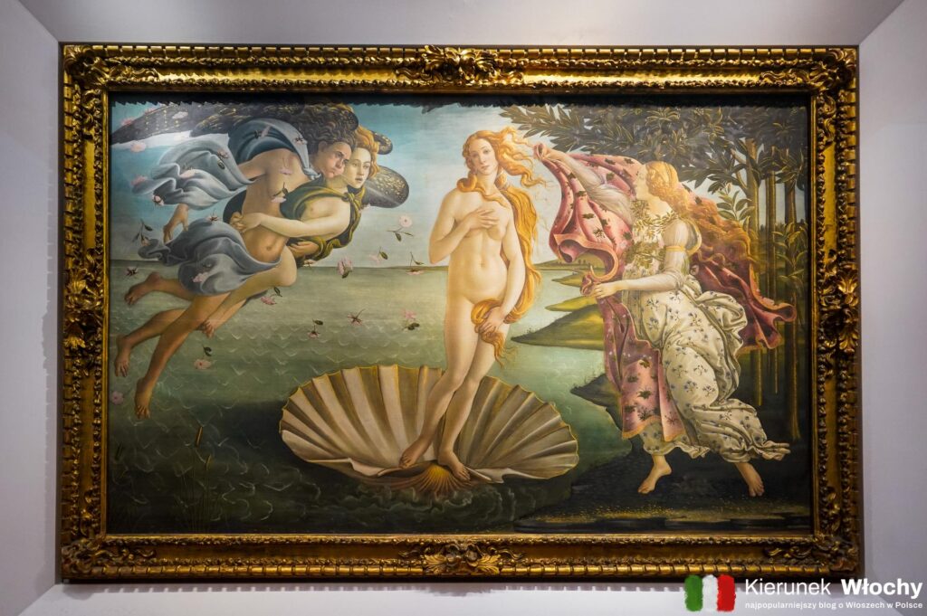 Sandro Botticelli – "Narodziny Wenus" w Gallerii degli Uffizi, Florencja, Toskania, Włochy (fot. Łukasz Ropczyński, kierunekwlochy.pl)