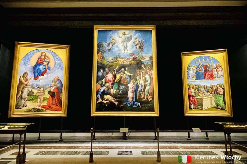 Przemienienie Pańskie (1516–1520), obraz autorstwa Rafaela znajduje się w Pinakotece Watykańskiej, która jest częścią Muzeów Watykańskich (fot. Łukasz Ropczyński, kierunekwlochy.pl)