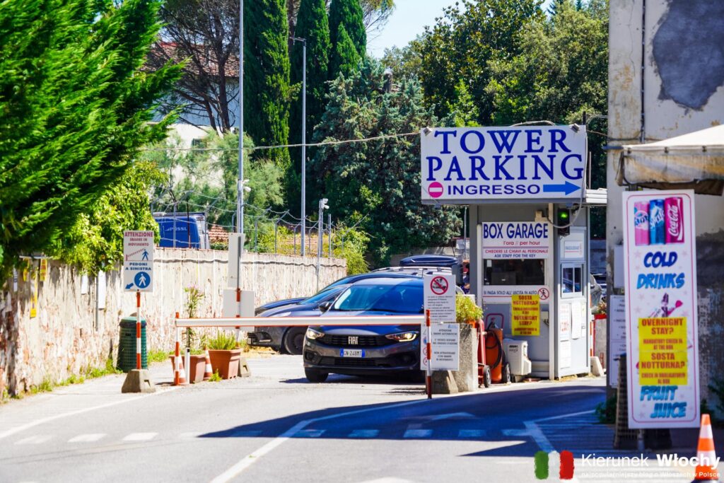strzeżony parking "Pisa Tower Parking", Piza, Toskania, Włochy (fot. Łukasz Ropczyński, kierunekwlochy.pl)