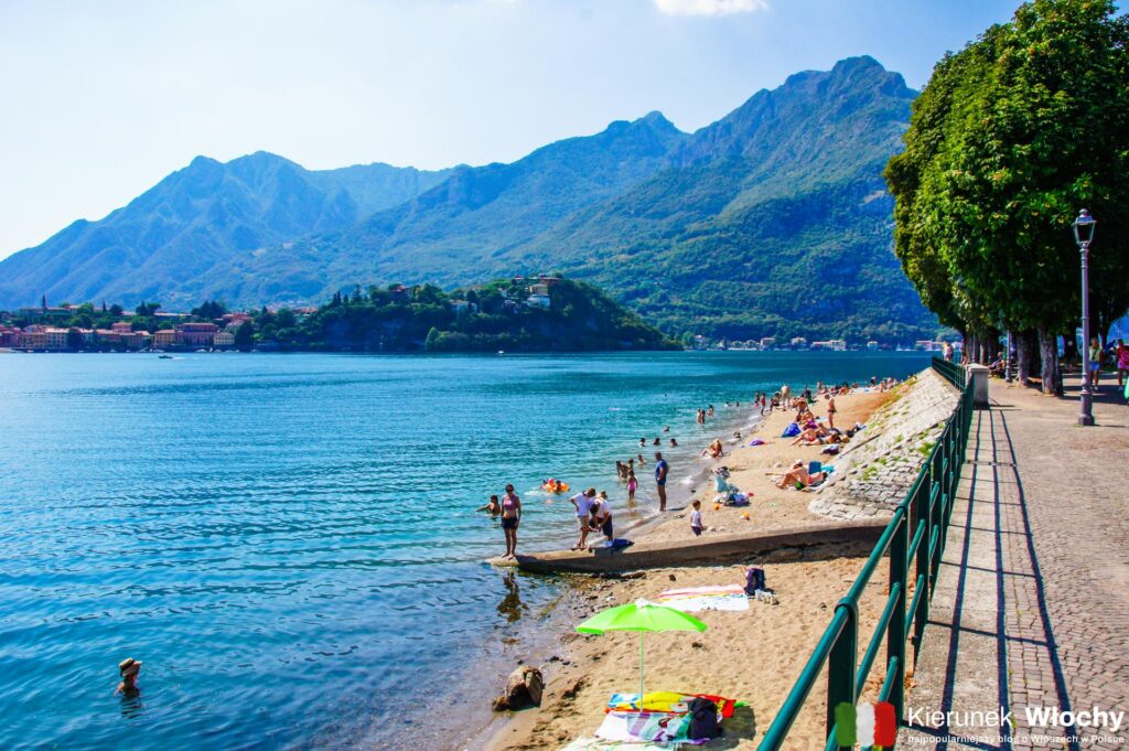 plaża w samym centrum Lecco, jezioro Como, Lombardia, Włochy (fot. Łukasz Ropczyński, kierunekwlochy.pl)