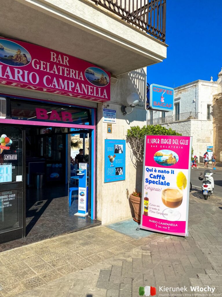 Super Mago del Gelo Mario Campanella w Polignano a Mare, kuchnia Apulii