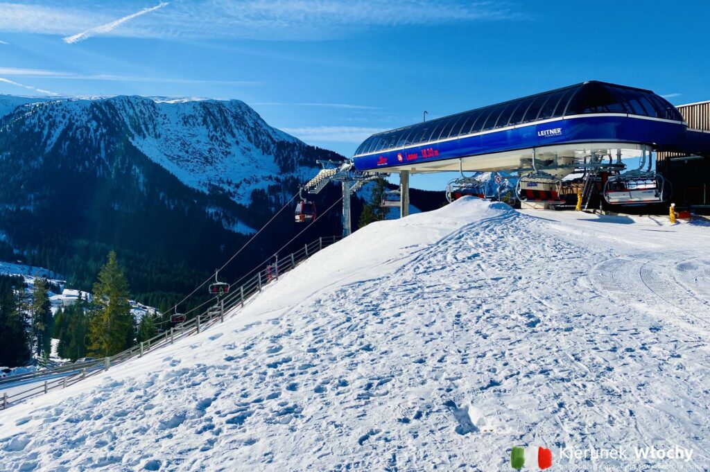 wyciąg Laner, ośrodek narciarski Obereggen Latemar, Val d'Ega, Południowy Tyrol, Włochy (fot. Łukasz Ropczyński, kierunekwlochy.pl)