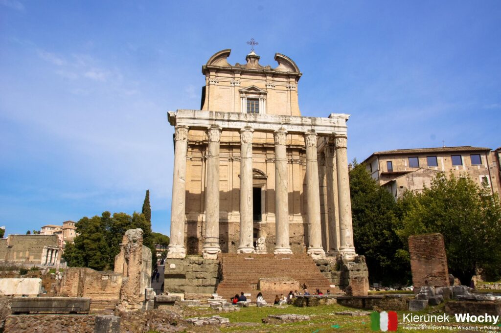 Świątynia Antonina i Faustyny, Forum Romanum, Rzym, Włochy (fot. Łukasz Ropczyński, kierunekwlochy.pl)