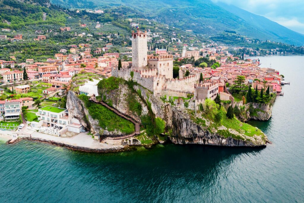 Castello Scaligero w Malcesine, jezioro Garda, Włochy