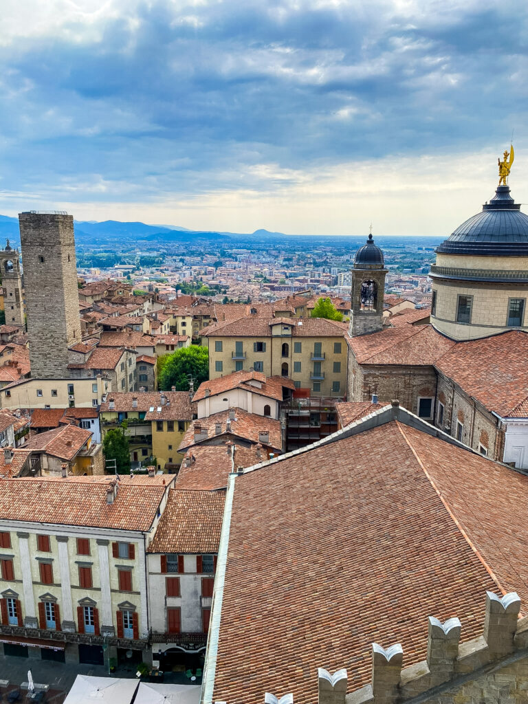 Bergamo, widok z Wieży Miejskiej