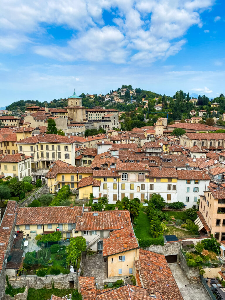 Bergamo, widok z Wieży Miejskiej