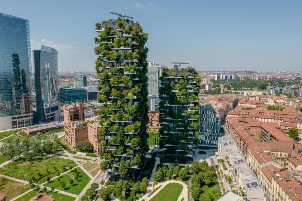 Bosco Verticale czyli "pionowy las" lub "wertykalny las" to para zachwycających wieżowców w dzielnicy Porta Nuova w Mediolanie 