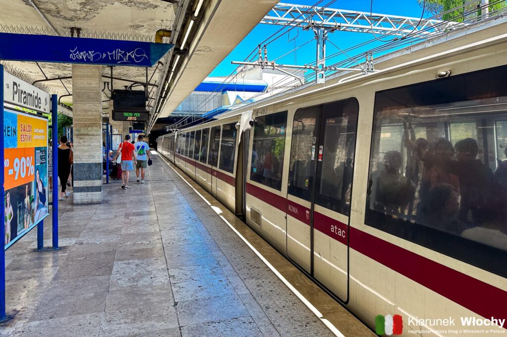 jak dojechać z Rzymu nad morze do Lido di Ostia? Najpier metrem linii B dojedź do stacji Piramide, a następnie przejdź na sąsiedni dworzec Roma Porta San Paolo (fot. Łukasz Ropczyński, kierunekwlochy.pl)