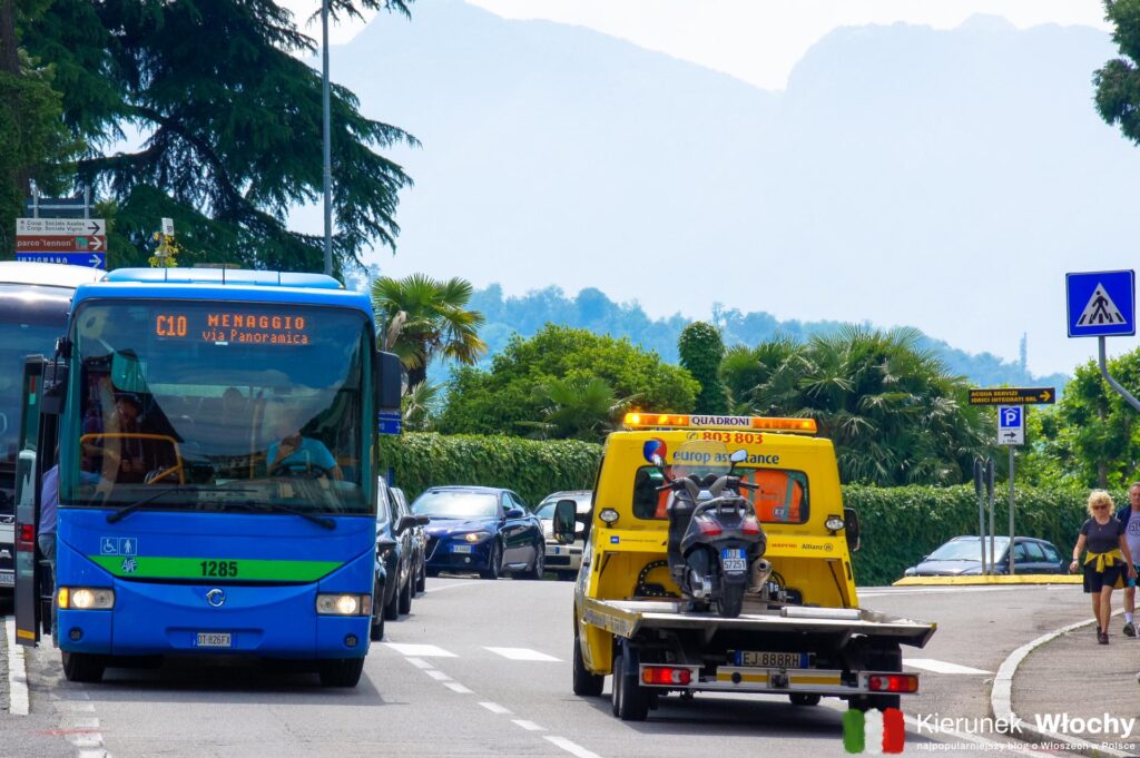 autobus linii C10 kursujący z Como do Lenno i dalej w stronę Menaggio (fot. Łukasz Ropczyński, kierunekwlochy.pl)