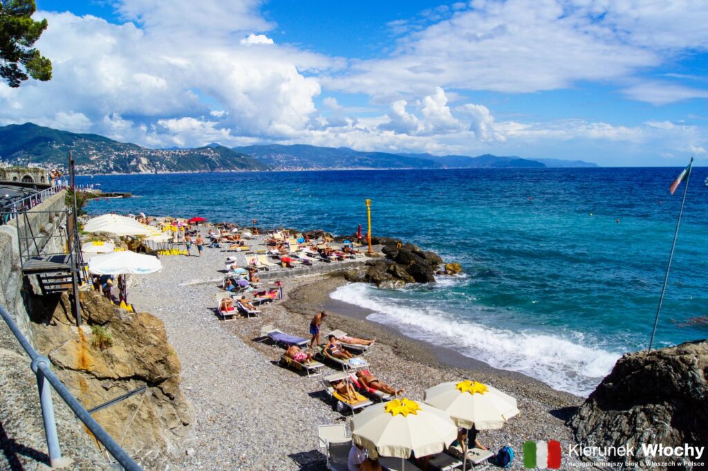 plaża Punta Pedale w Santa Margherita Ligure, Liguria, Włochy (fot. Łukasz Ropczyński, kierunekwlochy.pl)