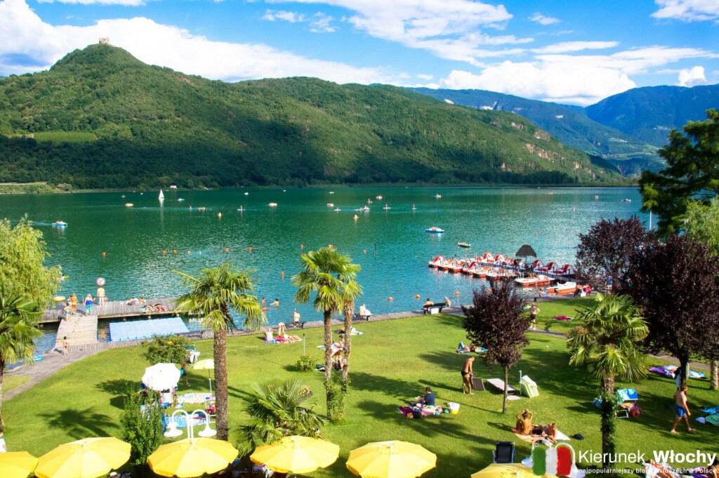 plaża nad jeziorem Caldaro, Południowy Tyrol, Włochy (fot. Łukasz Ropczyński, kierunekwlochy.pl)