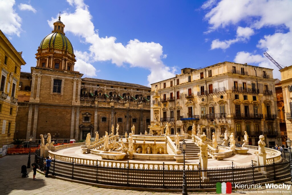 Piazza Pretoria i Fontana Pretoria w Palermo, Sycylia, Włochy (fot. Łukasz Ropczyński, kierunekwlochy.pl)