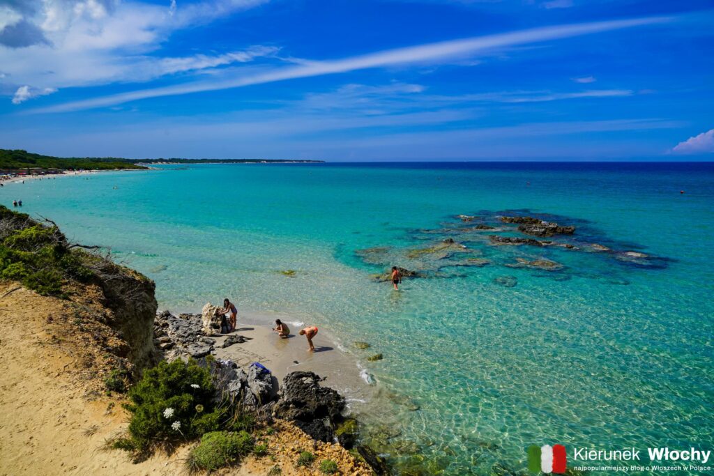 plaża Baia Dei Turchi w pobliżu Otranto w Apulii (fot. Łukasz Ropczyński, kierunekwlochy.pl)