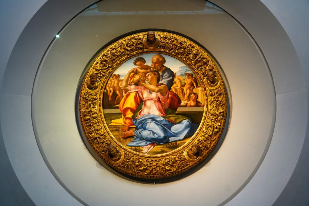 Anioł Buonarroti, Tondo Doni, Galeria Uffizi, Florencja (fot. Łukasz Ropczyński, kierunekwlochy.pl)