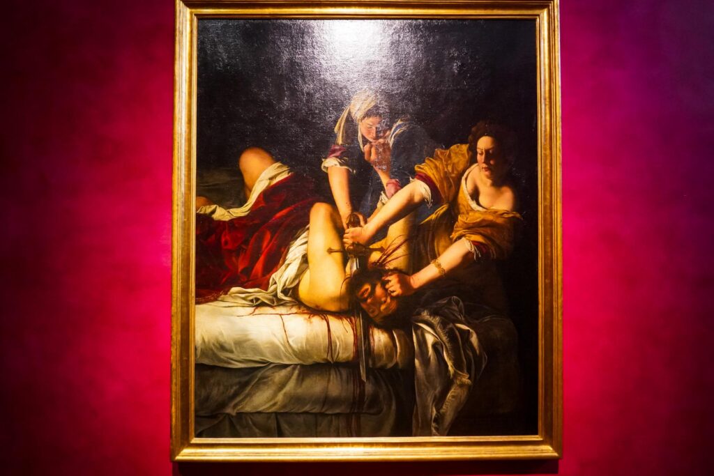 Artemisia Gentileschi, Judyta zabijająca Holofernesa, Galeria Uffizi, Florencja (fot. Łukasz Ropczyński, kierunekwlochy.pl)