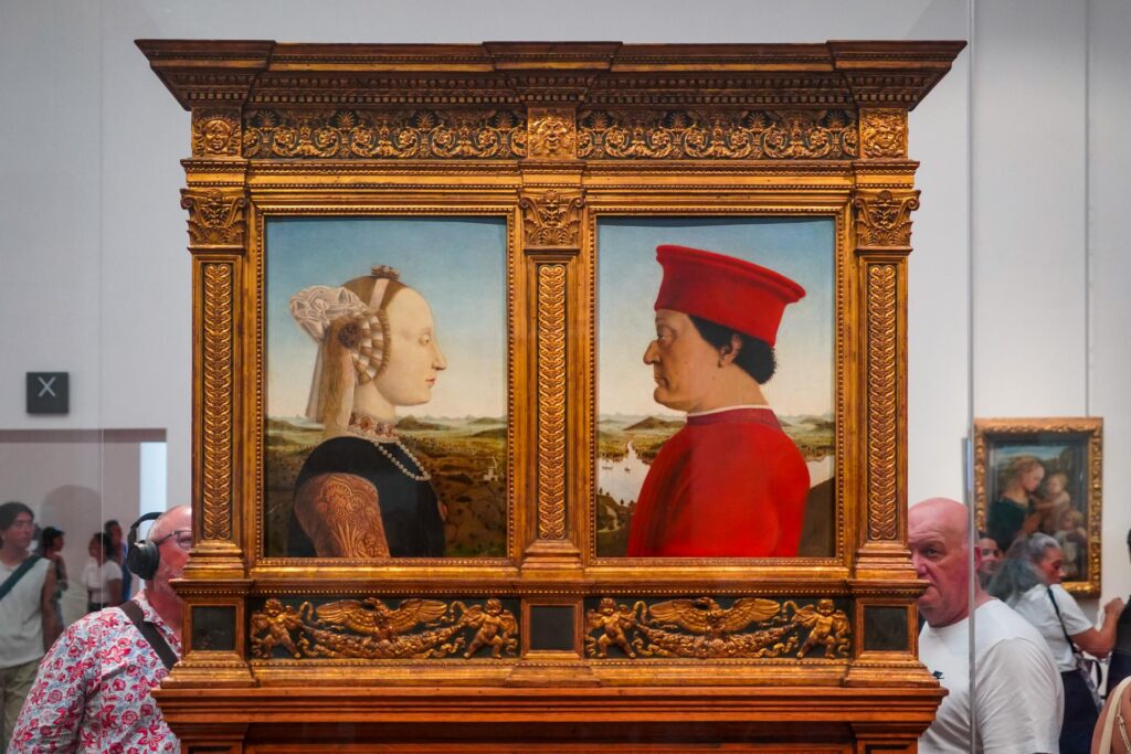 Piero della Francesca, Portret Federica da Montefeltro i Baptysty Sforzy, Galeria Uffizi, Florencja (fot. Łukasz Ropczyński, kierunekwlochy.pl)