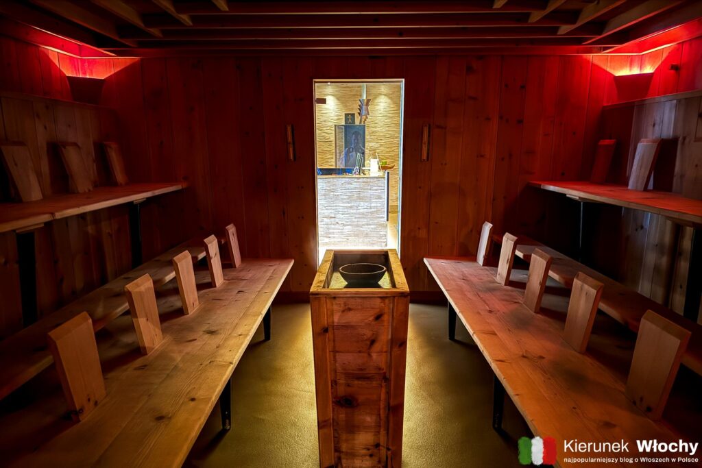 sauna fińska w Caravan Park Sexten, Południowy Tyrol, Włochy (fot. Łukasz Ropczyński, kierunekwlochy.pl)