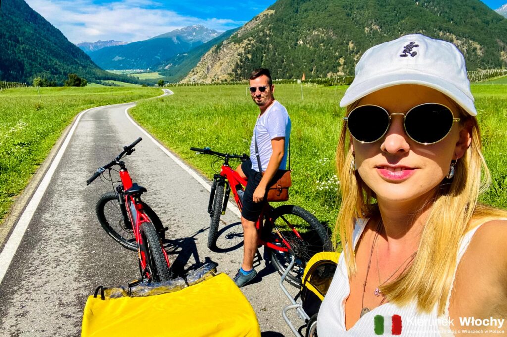 na drodze rowerowej w okolicy Glorenzy, Południowy Tyrol / Südtirol, Włochy (fot. Łukasz Ropczyński, kierunekwlochy.pl)