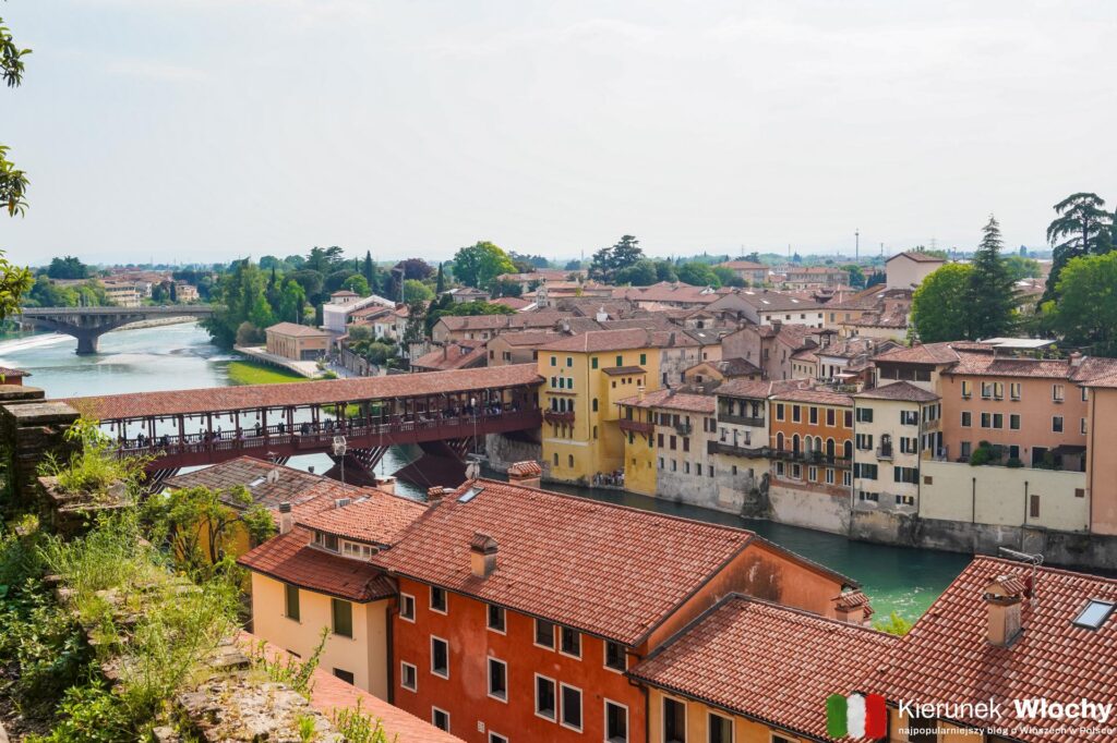 panorama Bassano del Grappa podziwiana z punktu widokowego Belvedere del Castello degli Ezzelini (fot. Łukasz Ropczyński, kierunekwlochy.pl)