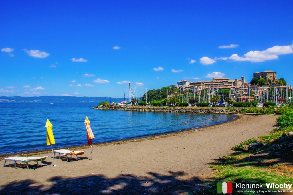 plaża w Capodimonte, jezioro Bolsena, Włochy (fot. Łukasz Ropczyński, kierunekwlochy.pl)